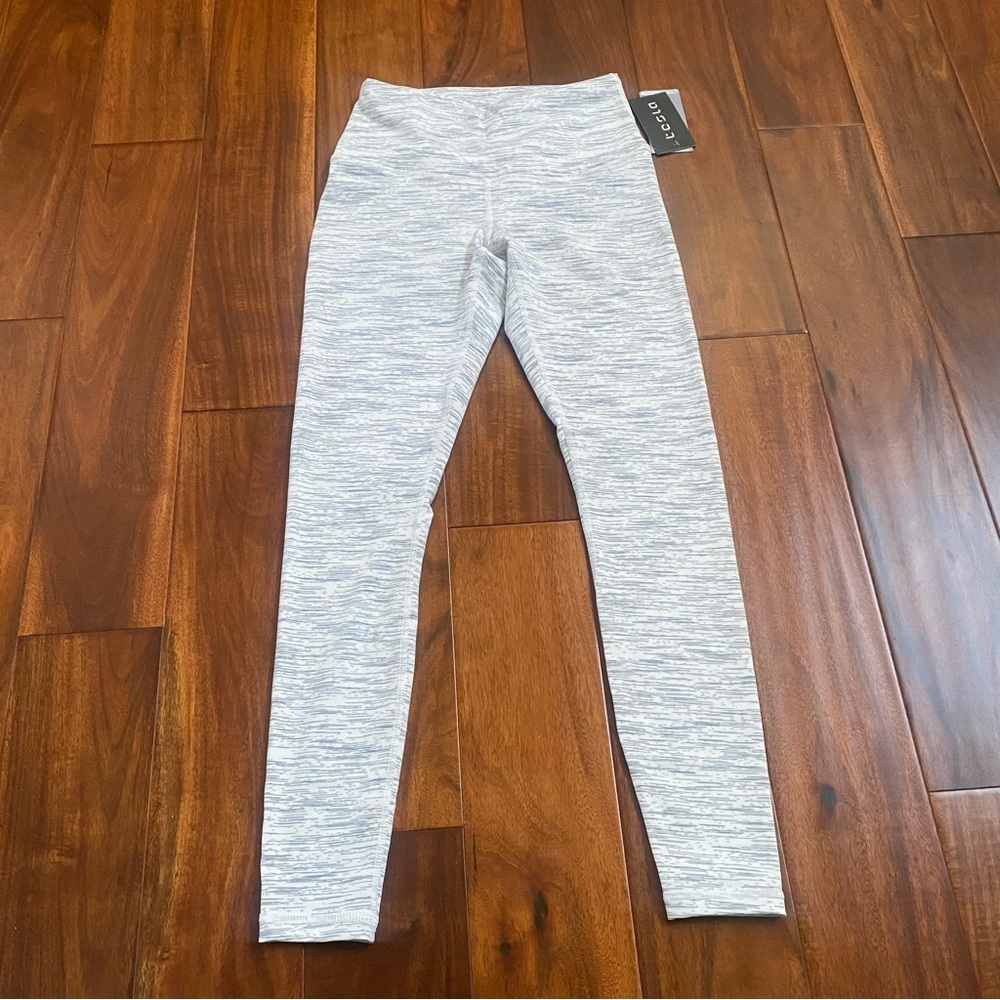 Women's Tesla Gray Heathered Leggings Workout Running Active Size Xsmall
